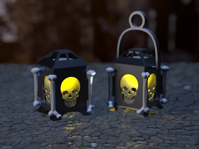 LED Skull Lantern — modelo 3D