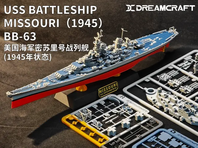 USS MISSOURI BB-63 Kit Card 1/700 — modelo 3D