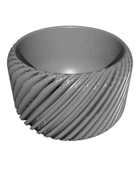 Helical Self Watering Pots with draining holes — modelo 3D