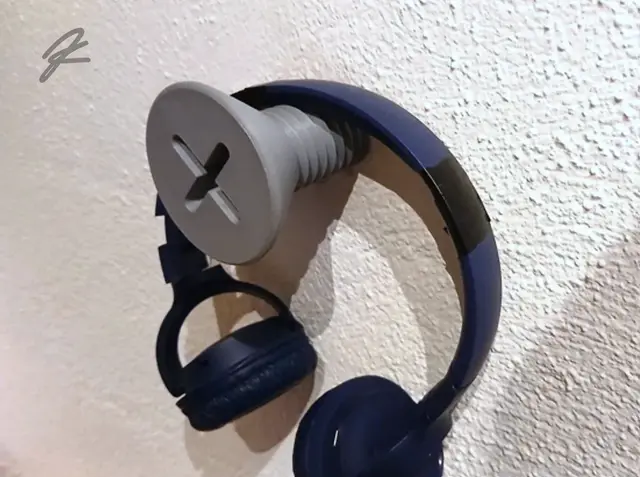 Screw headphone holder — modelo 3D