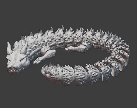 Articulated Ghost Dragon — modelo 3D