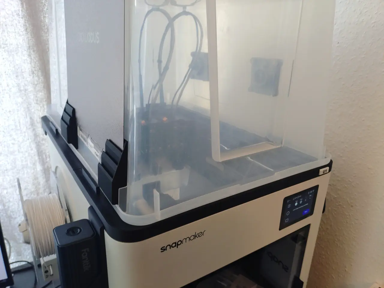 Snapmaker U1 Top Cover with Vent Opening for IKEA Samla and Walmart Sterilite v4 — modelo 3D