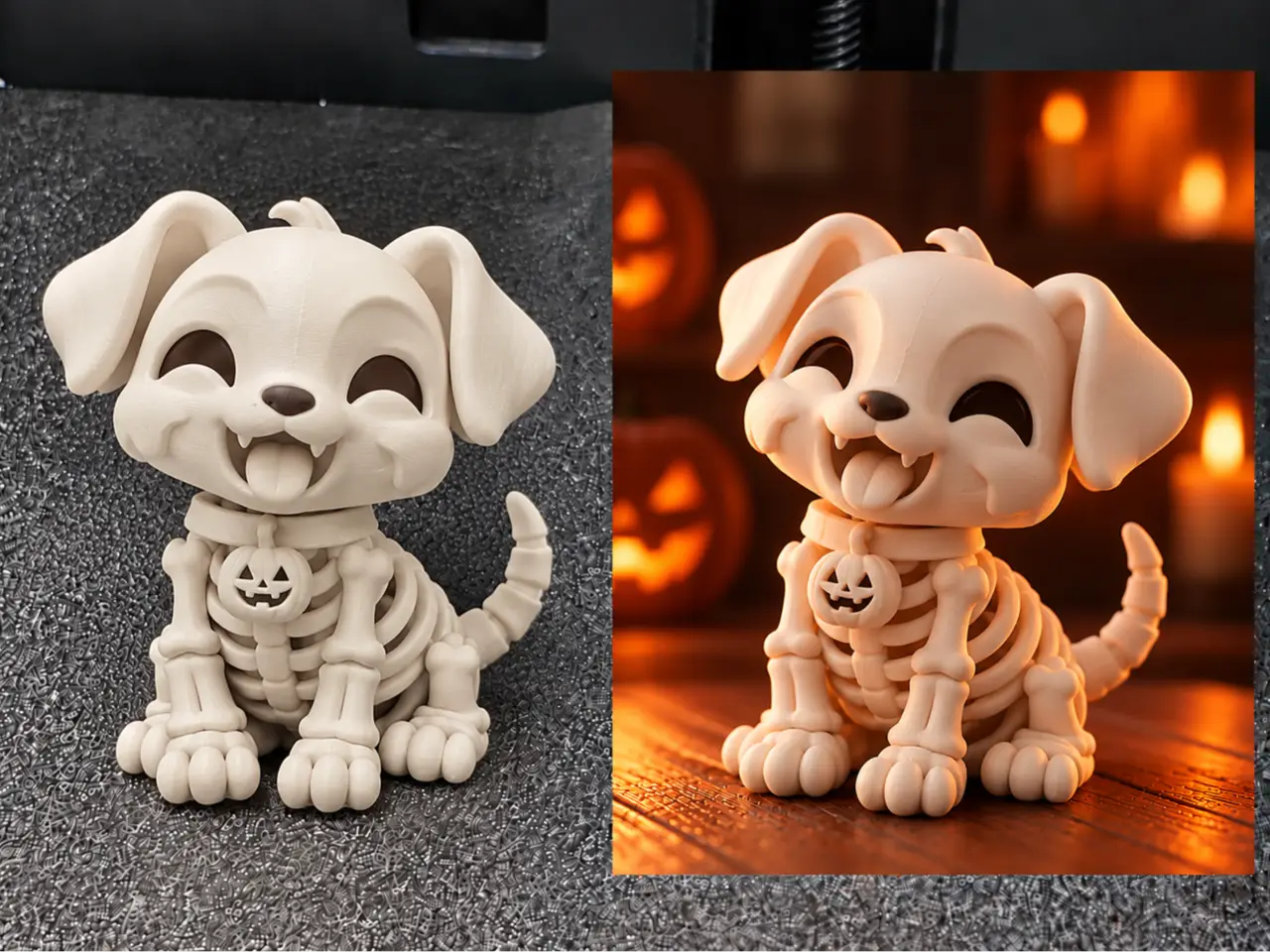 halloween skeleton puppy — modelo 3D