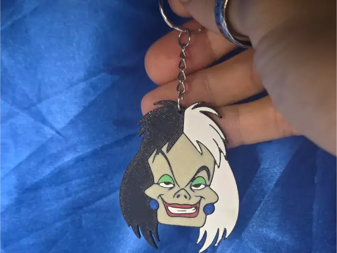 Cruella de Vil keychain — modelo 3D