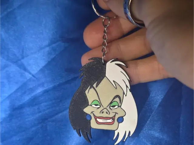 Cruella de Vil keychain — modelo 3D