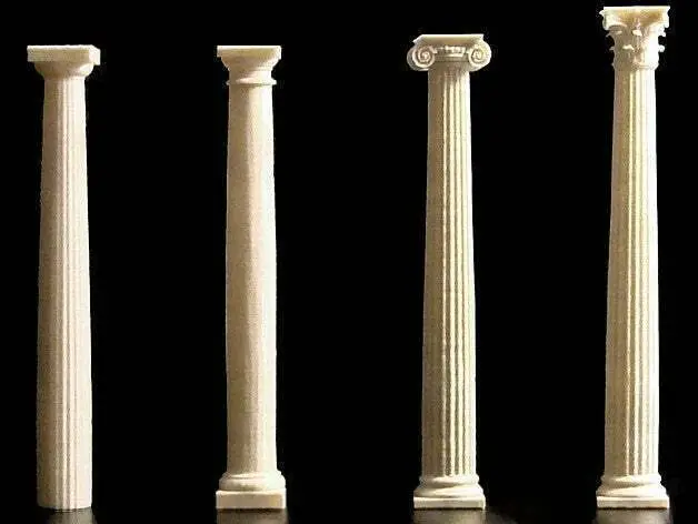 Four Classical Columns — modelo 3D