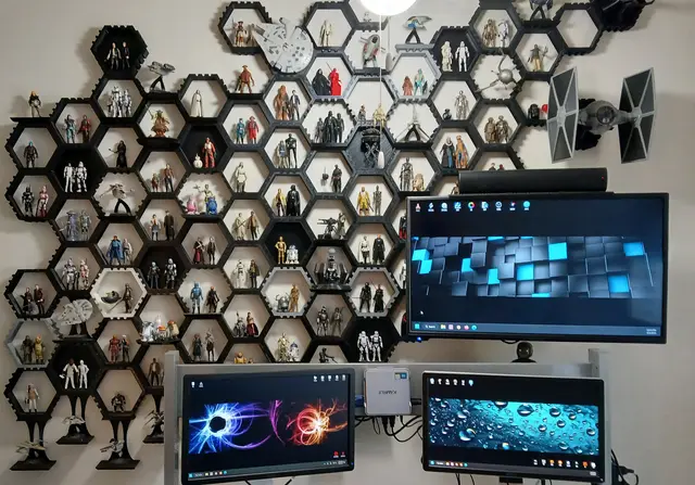 Action Figure Display Hex Boxes / Wall Diarama — modelo 3D