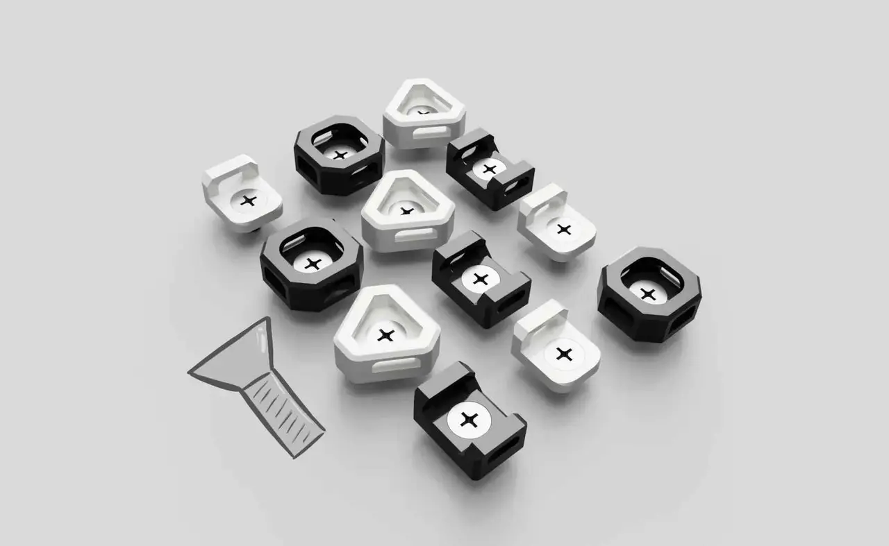 Cable Tie Holders for Countersunk Conical Screws - Drak — modelo 3D