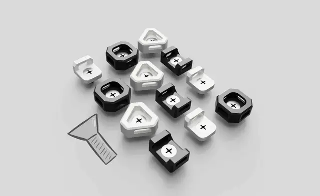 Cable Tie Holders for Countersunk Conical Screws - Drak — modelo 3D