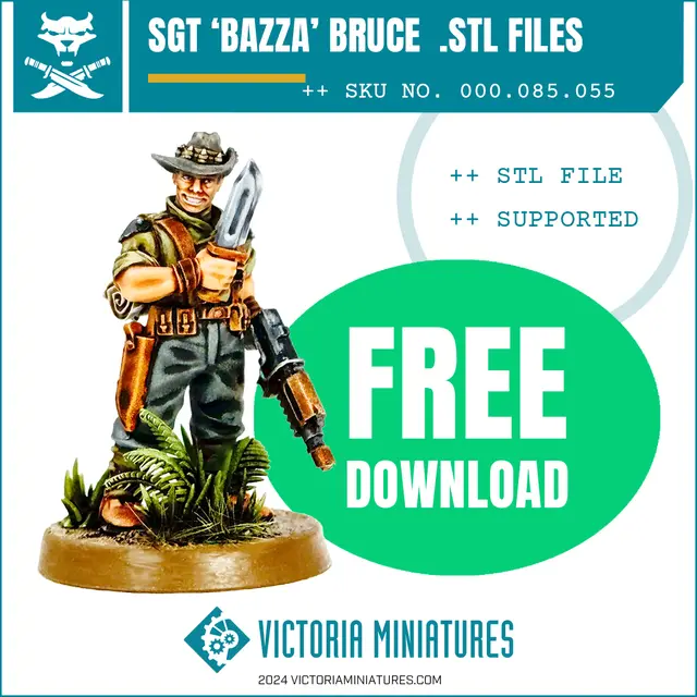 Sgt 'Bazza' Barry. FREE Download! — modelo 3D