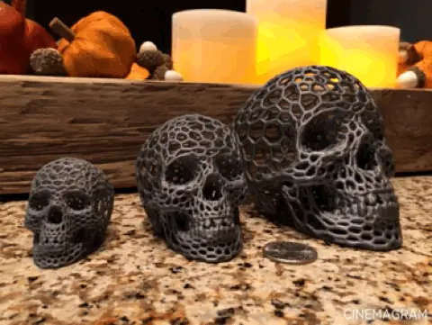 Skull (Voronoi style) — modelo 3D