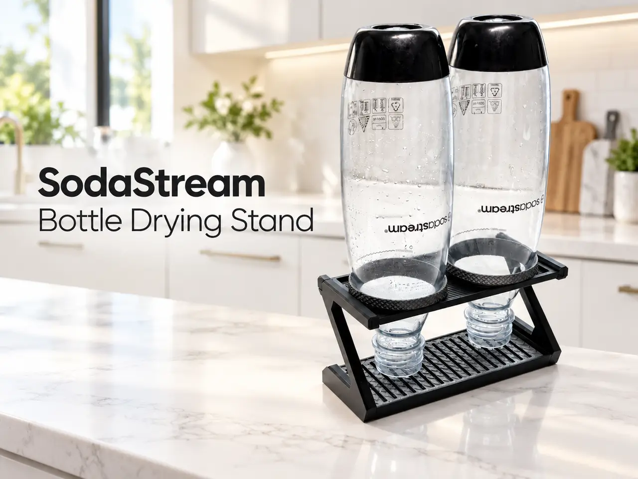 SodaStream Bottle Drying Rack | 2-Bottle Stand — modelo 3D