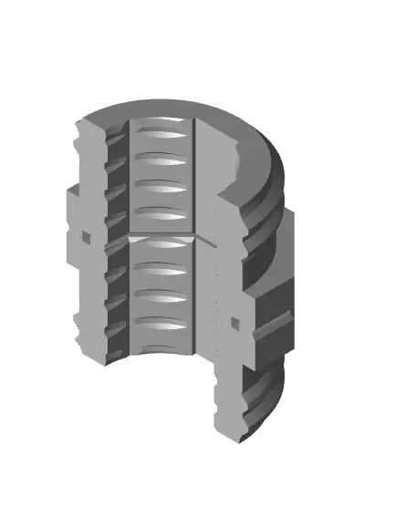 9 mm Big Thread, Push-fit Flat Head, Shank Folded-Bolt — modelo 3D