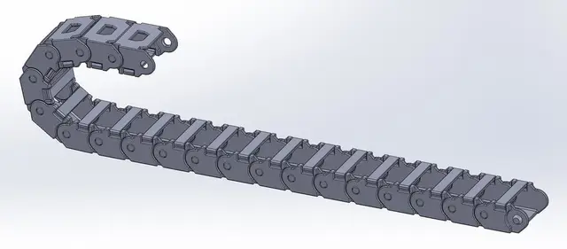 Drag Chain with removable closing brackets — modelo 3D