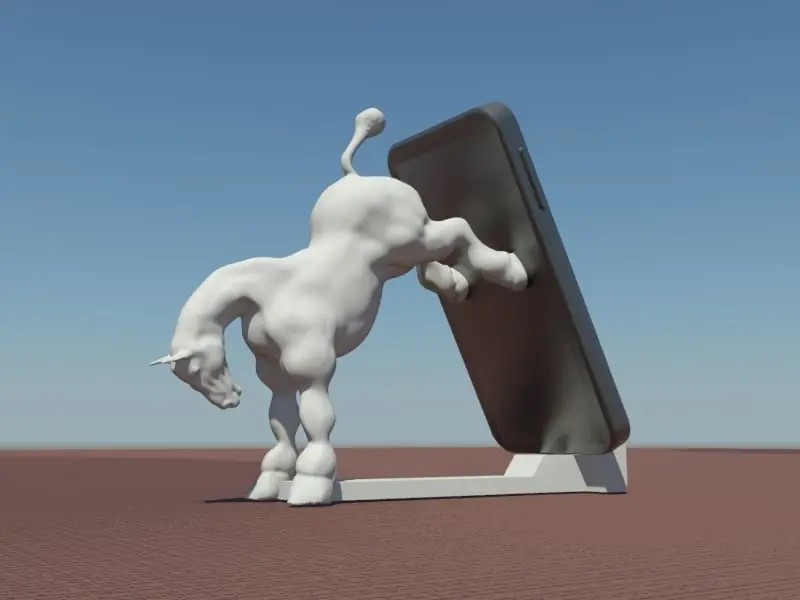 horse cell phone stand — modelo 3D
