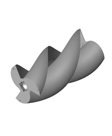 VAWT Vertical Axis Wind Turbine - Sinusoidal Blade using Pelton Effect — modelo 3D