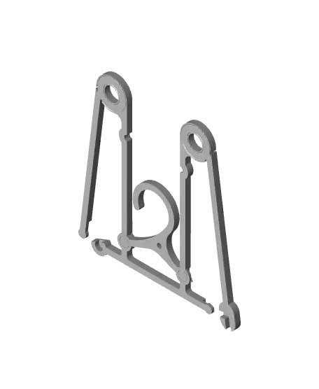 Print-in-place Clothes Hanger, foldable — modelo 3D