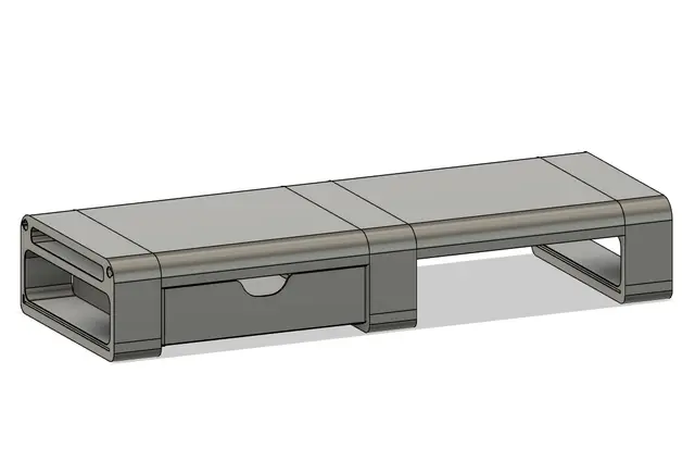 Modular desk shelf/monitor stand — modelo 3D