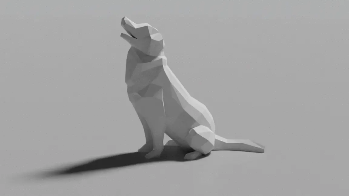 Low Poly Dog (Golden Retriever Labrador) (Decoration) (No Supports) FIXED — modelo 3D