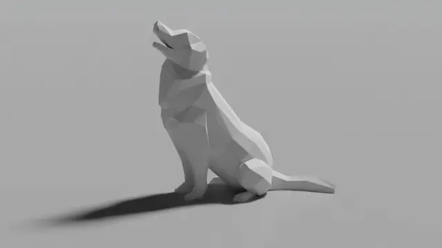 Low Poly Dog (Golden Retriever Labrador) (Decoration) (No Supports) FIXED — modelo 3D