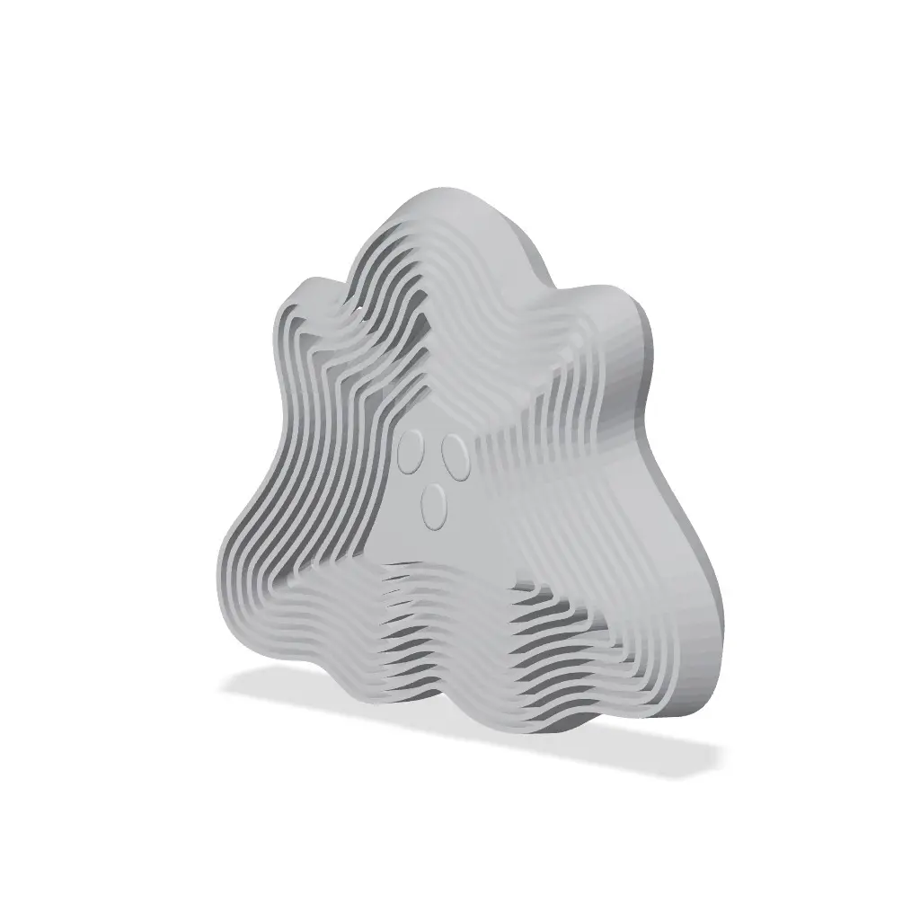 Cute Layered Ghost Flexi Toy — modelo 3D