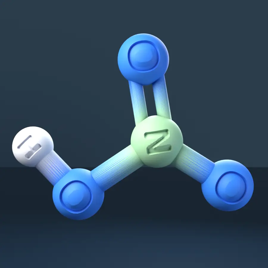 Nitric Acid 3D Molecular Model — CAS 7697-37-2 — modelo 3D