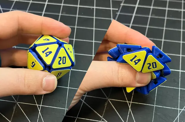 Squishy Fidget D20 — modelo 3D
