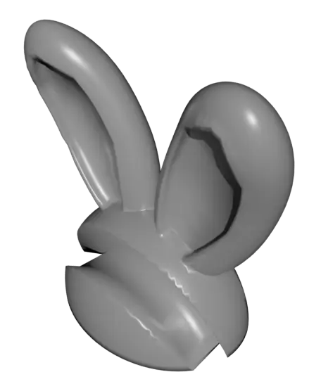 Bunny Ear Wall-Mount Headphone Holder — modelo 3D