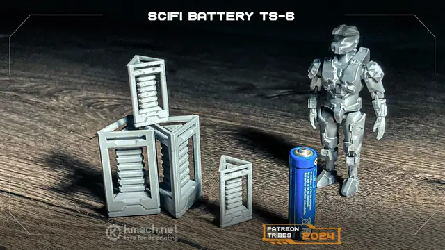 Scifi battery TS6 — modelo 3D