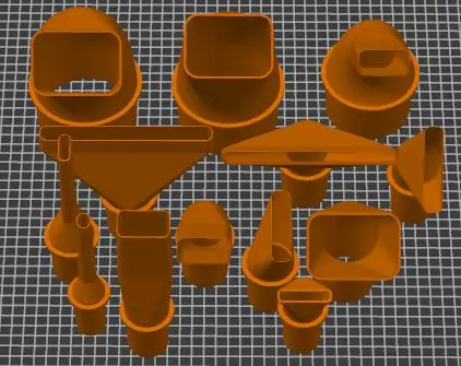 Vacuum nozzles for all common hose sizes — modelo 3D