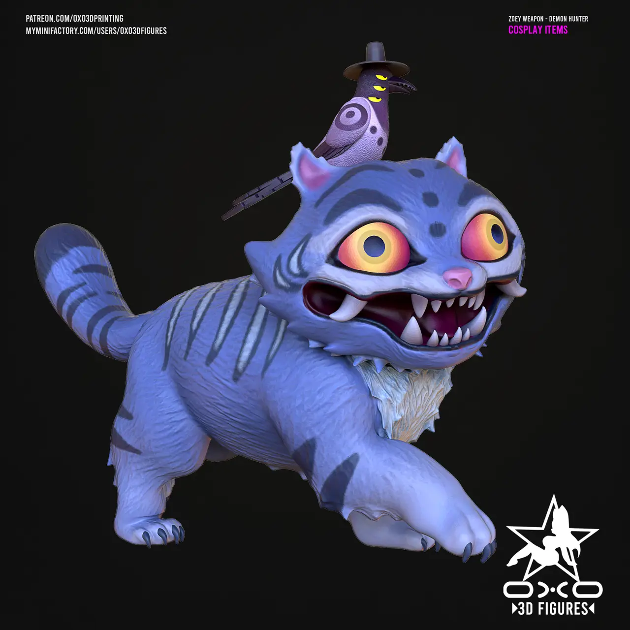KPop Demon Hunters Tiger Derpy and Bird Sussie — modelo 3D