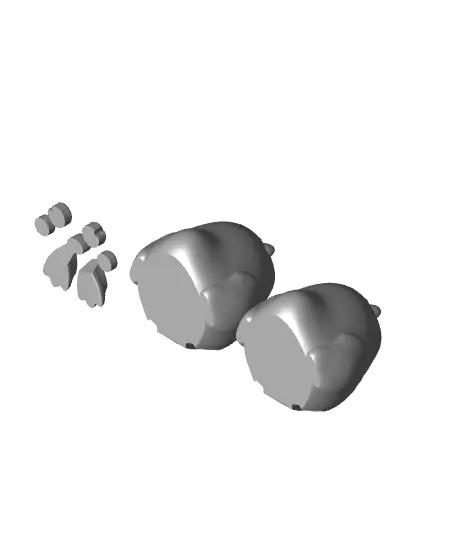 Little Chick Keychain (Separated Parts) — modelo 3D