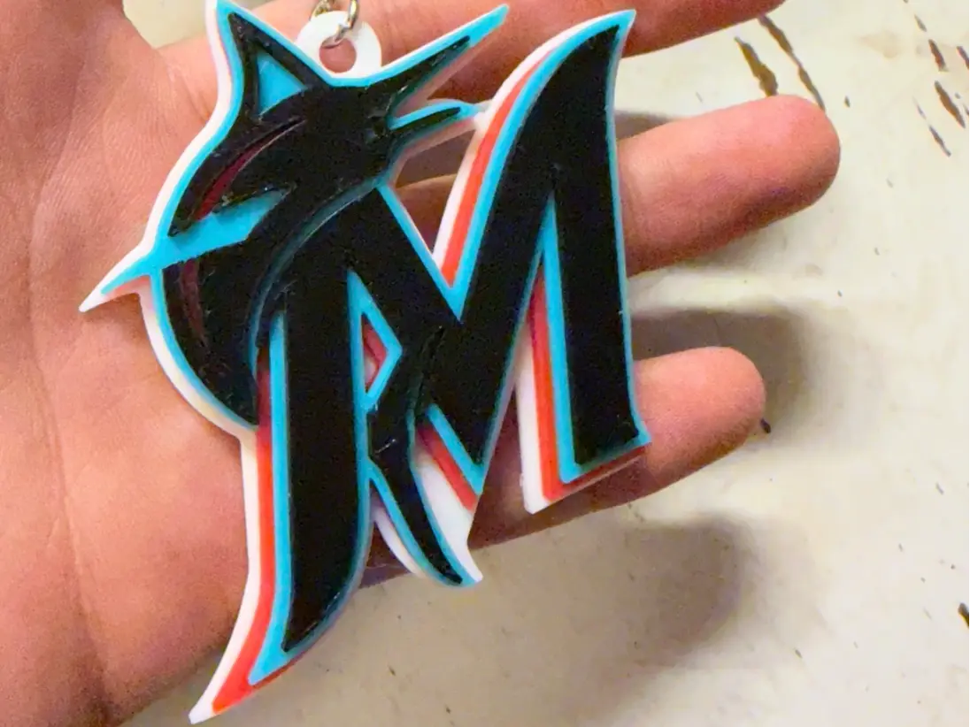 Miami Marlins Logo Keychain! — modelo 3D