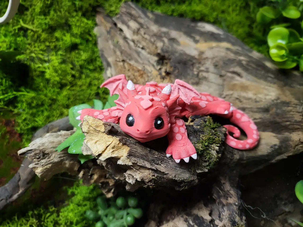 Cute Flexi Valentine Dragon – Cute Heart-Scale Dragon STL — modelo 3D