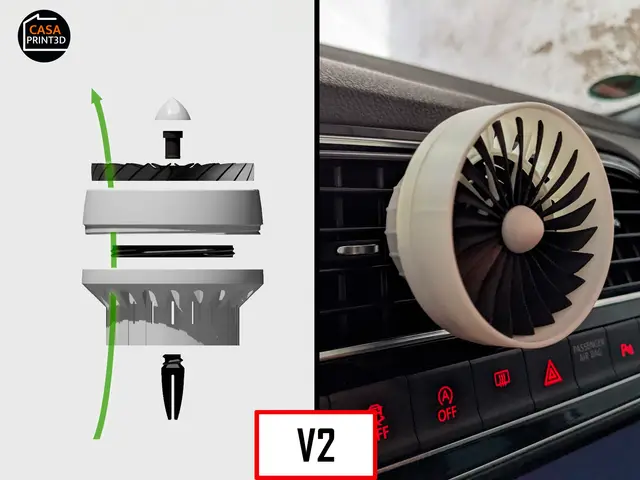 Turbofan aroma diffuser - Car vent mini Jet engine — modelo 3D