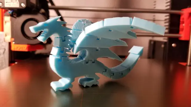 Two Winged Flexi Dragon — modelo 3D