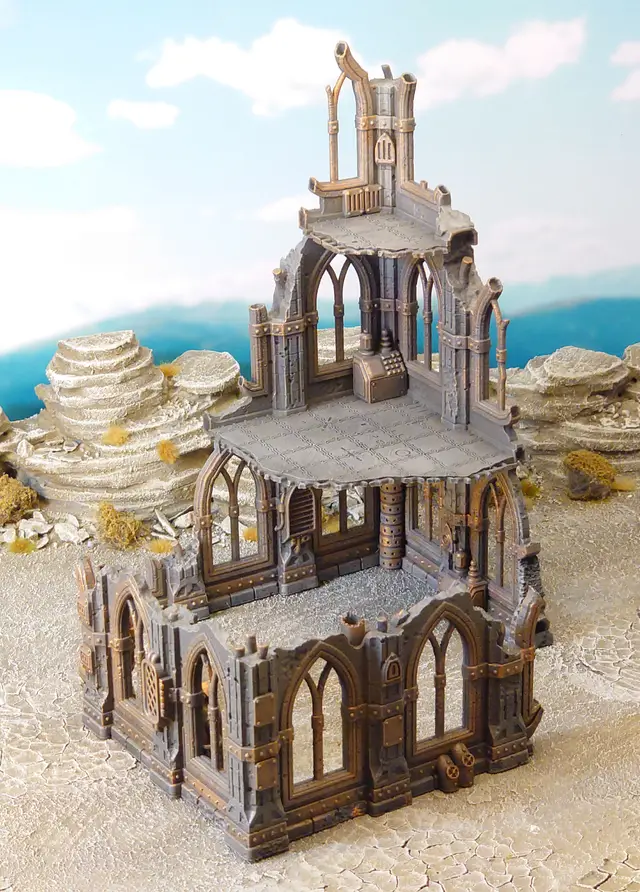 Gothic scifi ruins free sample — modelo 3D