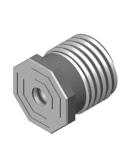 20 mm Big Thread, Flat Head, Small Thread Hole, Shank Bolt — modelo 3D