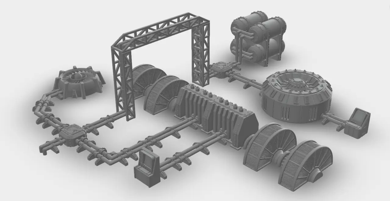 Wargaming compatible Terrain - Pipelines — modelo 3D