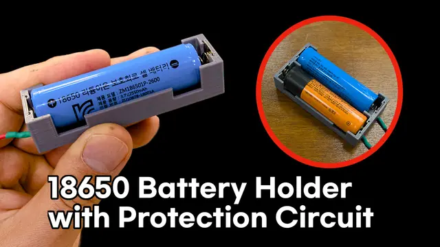 18650 Battery Holder with Protection Circuit — modelo 3D
