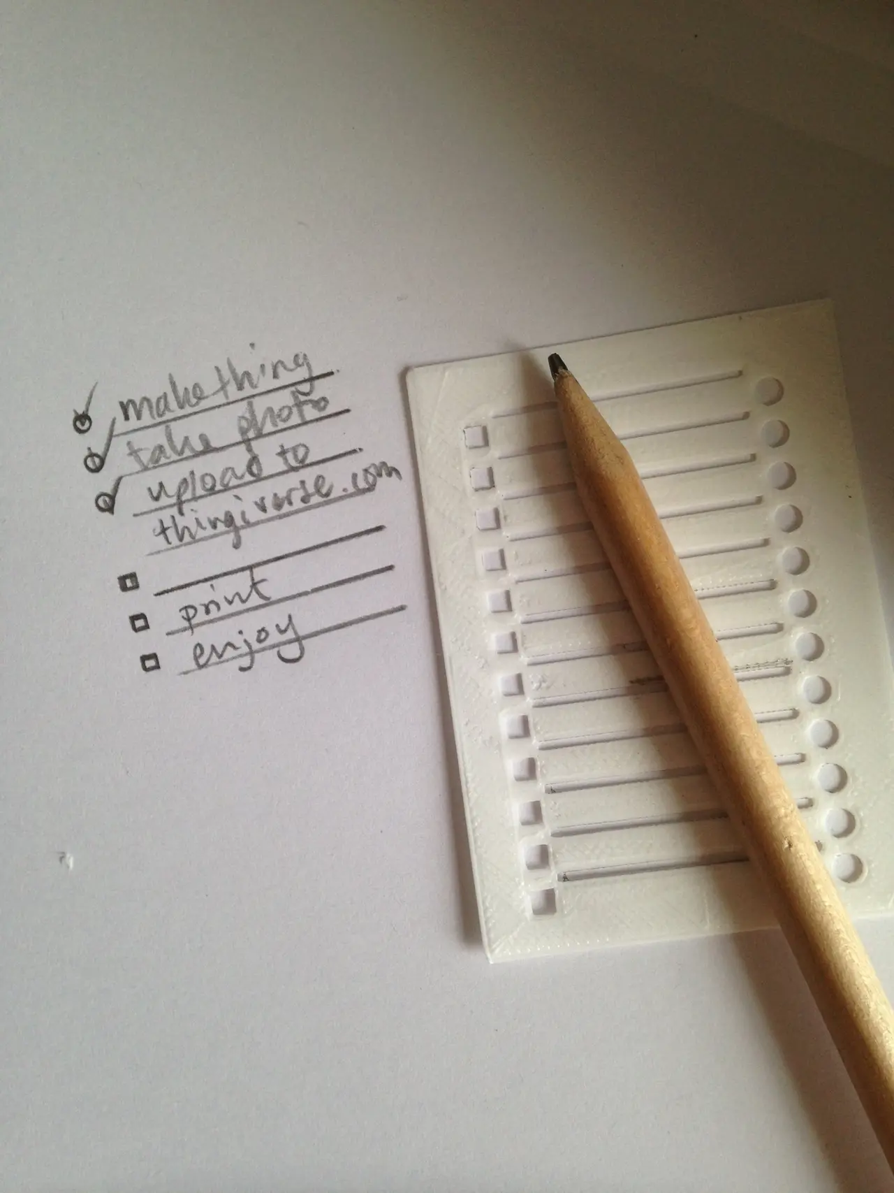 Thin todo list maker/stencil — modelo 3D