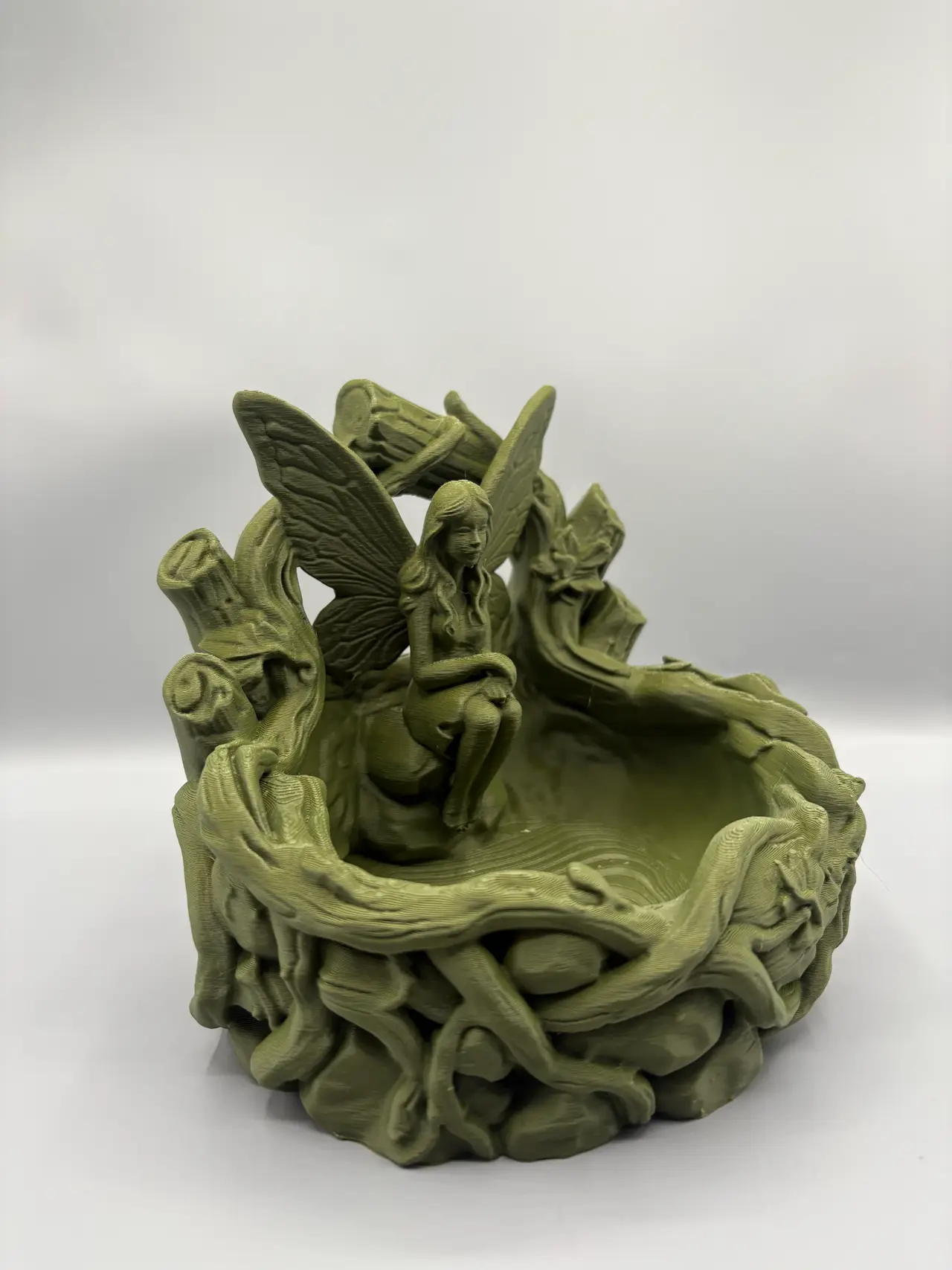 Fairy Garden Planter & Crystal Trinket Bowl Decor — modelo 3D