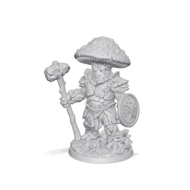 1000+ Minis, Free Kickstarter Sample, Mushroom Village Guardian Miniature — modelo 3D