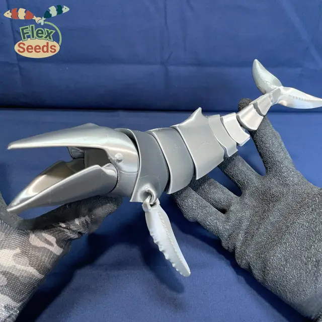 Flexi Humpback Whale - New Type(print-in-place) — modelo 3D