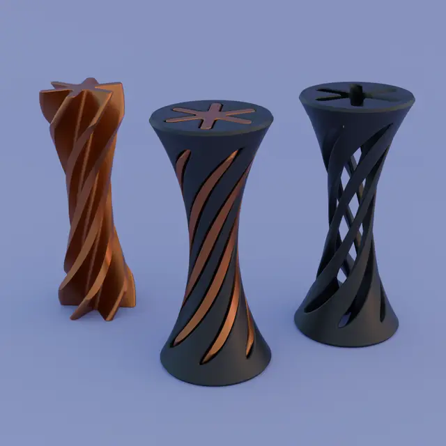 Spiral Hourglass (Fidget Toy) — modelo 3D