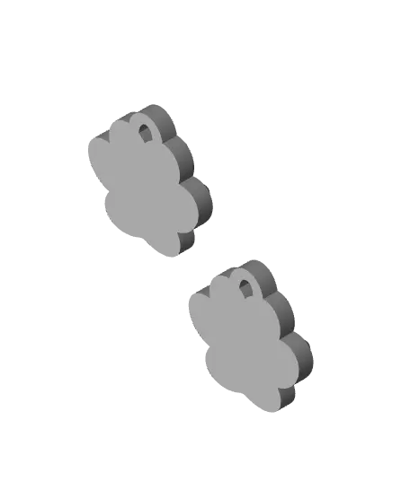 Paw for Earrings or Necklace — modelo 3D