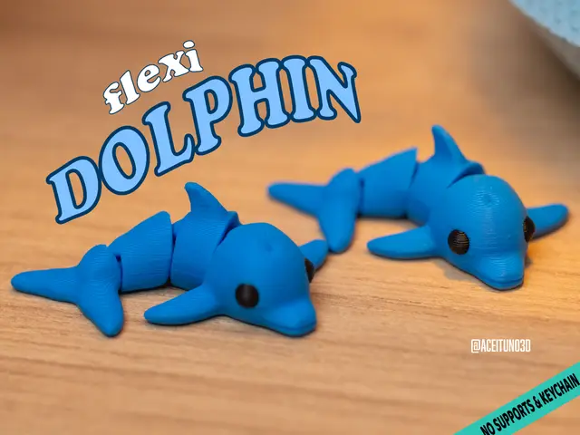 Baby Dolphin Articulated | Keychain & no supports — modelo 3D
