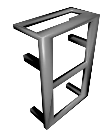 Raspberry Pi Mounting Rack with Support for Power Supply and Network Switch — modelo 3D