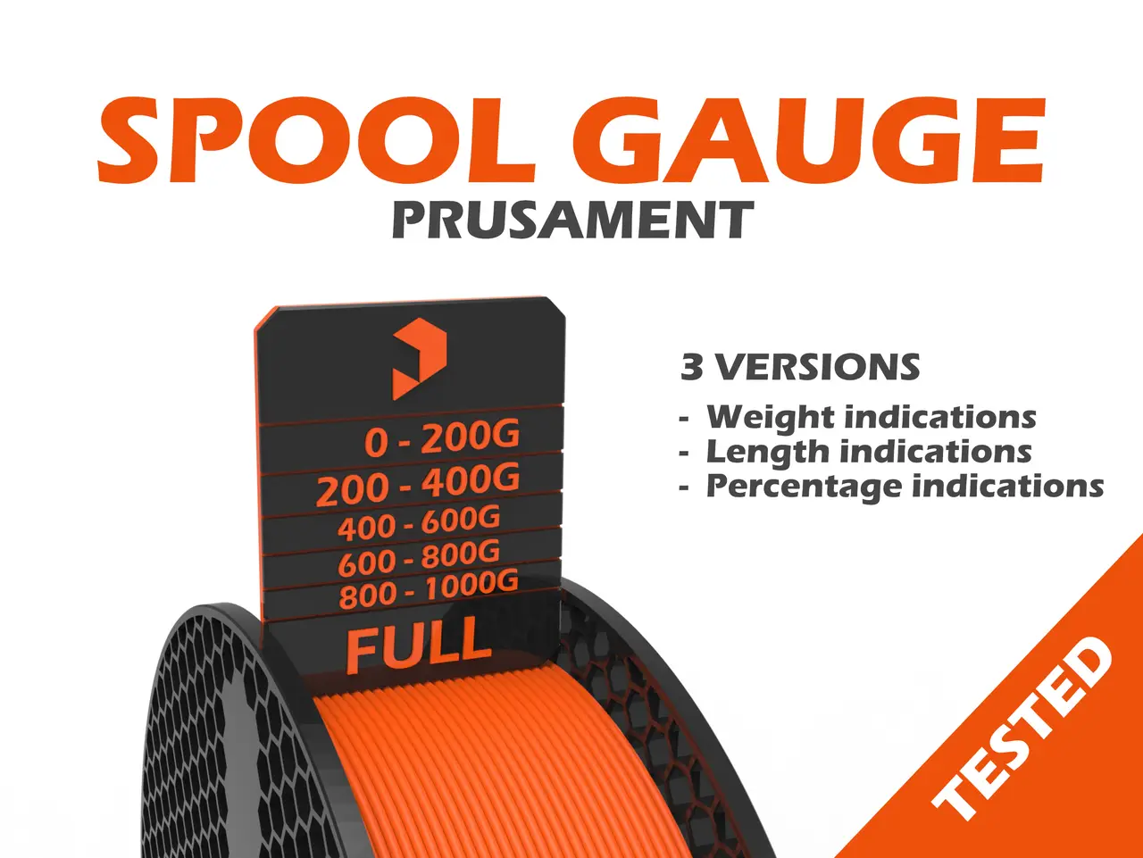SPOOL GAUGE - FILAMENT TESTER - (Tested) — modelo 3D