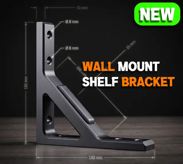 Wall Mount Shelf Bracket — modelo 3D
